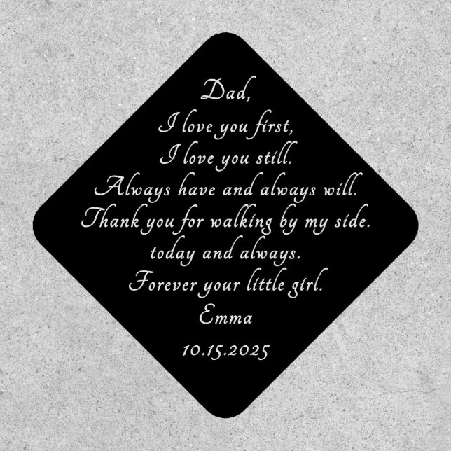 Father of the bride Custom text Necktie Patch (Front)
