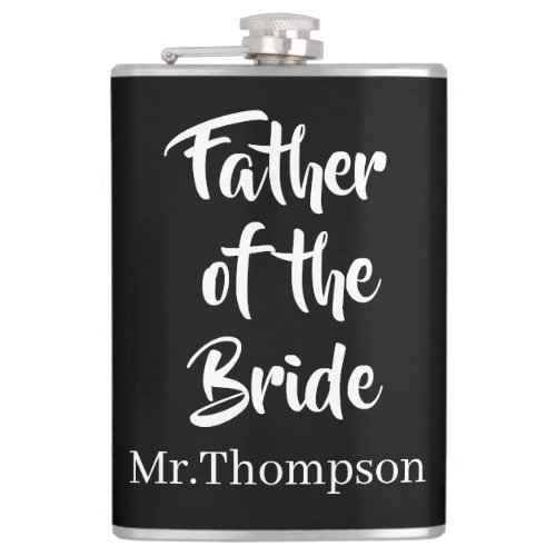Father of the Bride Custom Wedding Parent Gift Flask