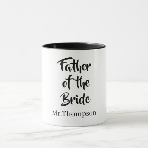 Father of the Bride Custom Wedding Parent Gift Mug
