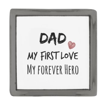 Father Of The Bride: Dad And Daughter Quote Gunmetal Finish Lapel Pin by QuoteLife at Zazzle