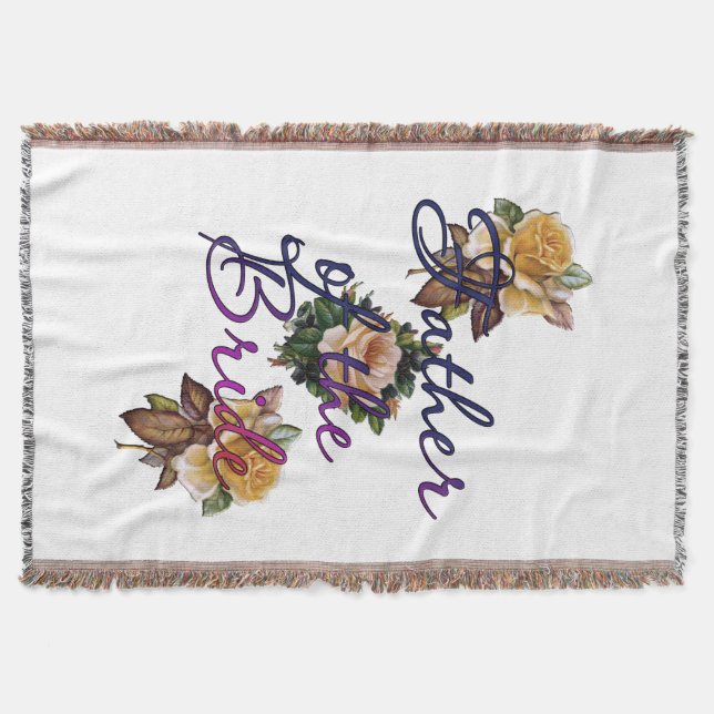 Father Of The Bride Floral Throw Blanket (Front)