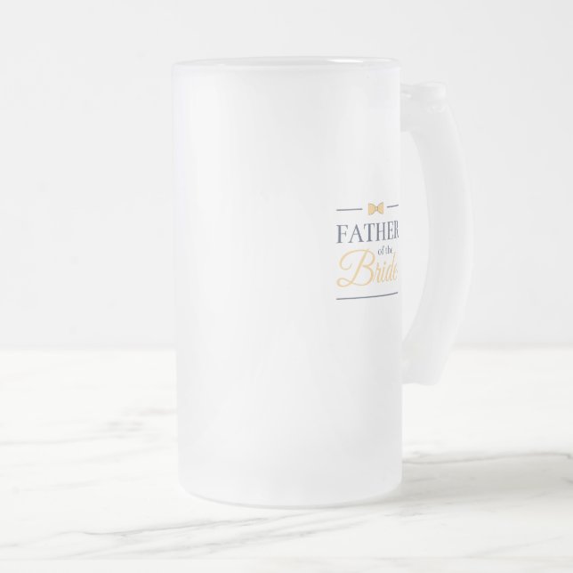 Father of the bride frosted glass beer mug (Front Right)