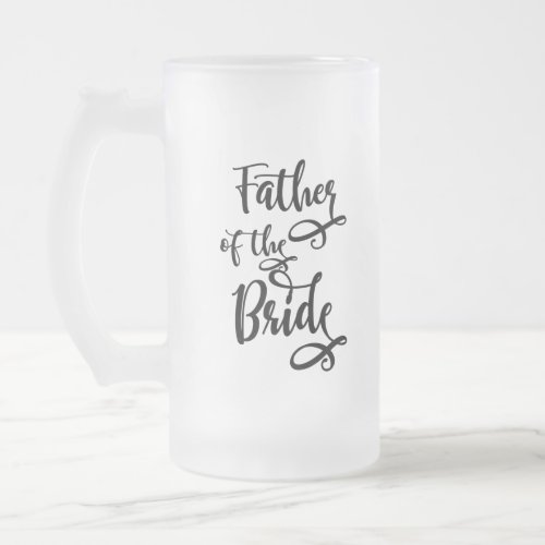 Father of the Bride Frosted Glass Beer Mug