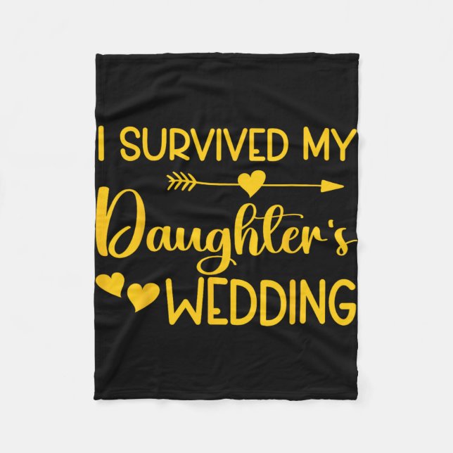 Father Of The Bride Funny Bridal Bachelor Party Da Fleece Blanket (Front)