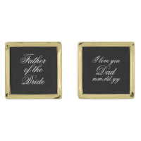 Father of the Bride Gift Black Gold Wedding Day