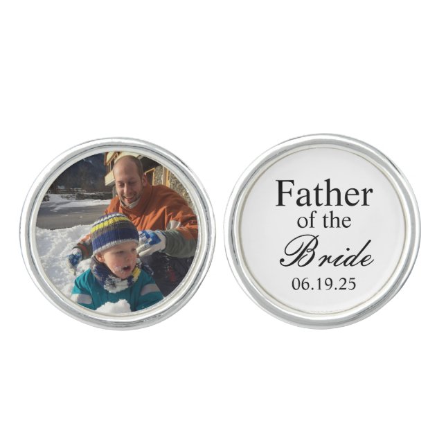 Father Of The Bride Gift Cufflinks From Daughter,  (Front)