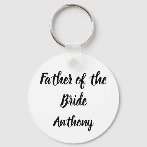 Father of the Bride Gift Custom Name Gift Wedding Keychain