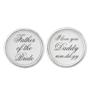 Father of the Bride Gift Wedding Day Present Cufflinks