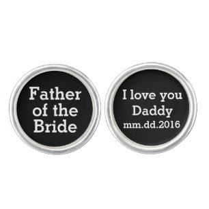 Father of the Bride Gift Wedding Present Cufflinks