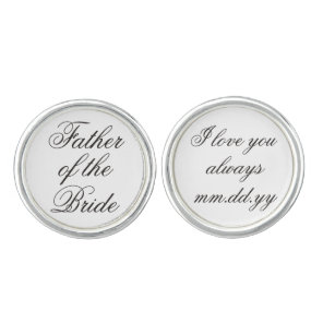 Father of the Bride Gift Wedding Present Cufflinks