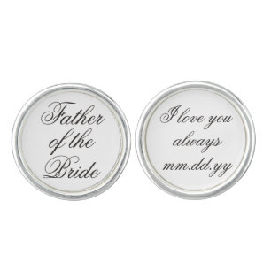 Father of the Bride Gift Wedding Present Cufflinks