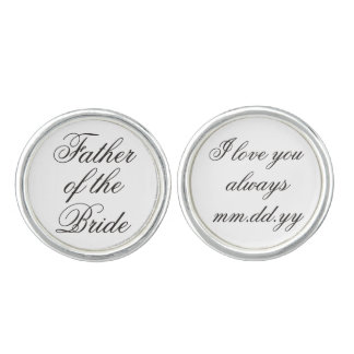 Father of the Bride Gift Wedding Present Cufflinks