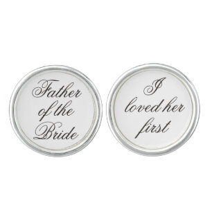 Father of the Bride Gift Wedding Present Cufflinks