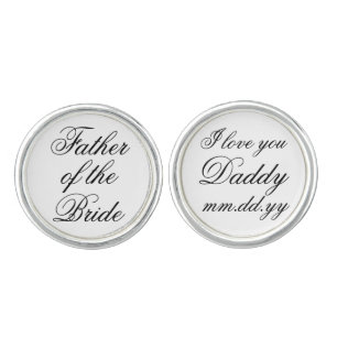Father of the Bride Gift Wedding Present Cufflinks