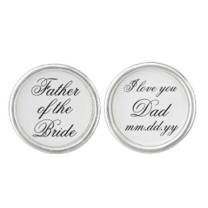 Father of the Bride Gift Wedding Present Gifts Cuf Cufflinks