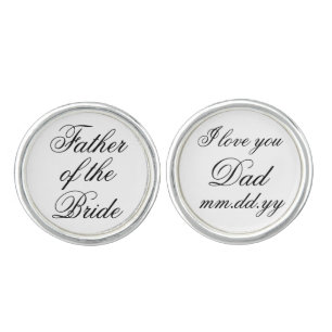 Father of the Bride Gift Wedding Present Gifts Cuf Cufflinks
