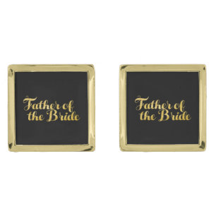 Father of the bride gold cufflinks