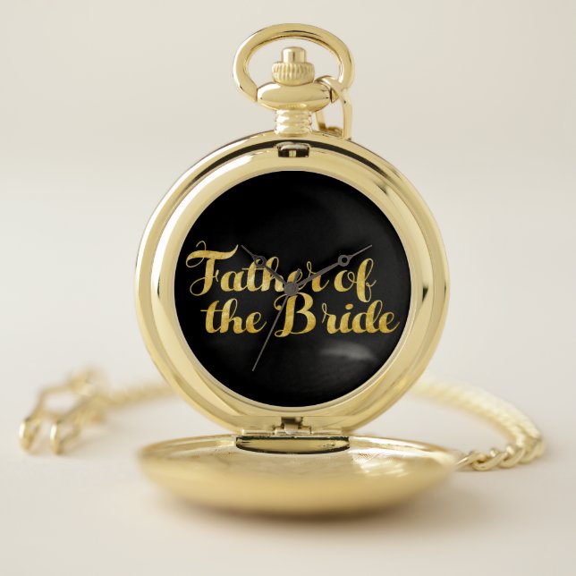 Father of the bride gold pocket watch (Inside)
