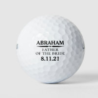 Father of the bride golf balls customized