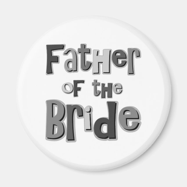 Father of the Bride Gray Magnet (Front)