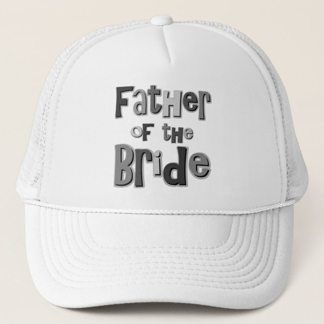 Father of the Bride Gray Trucker Hat (Front)