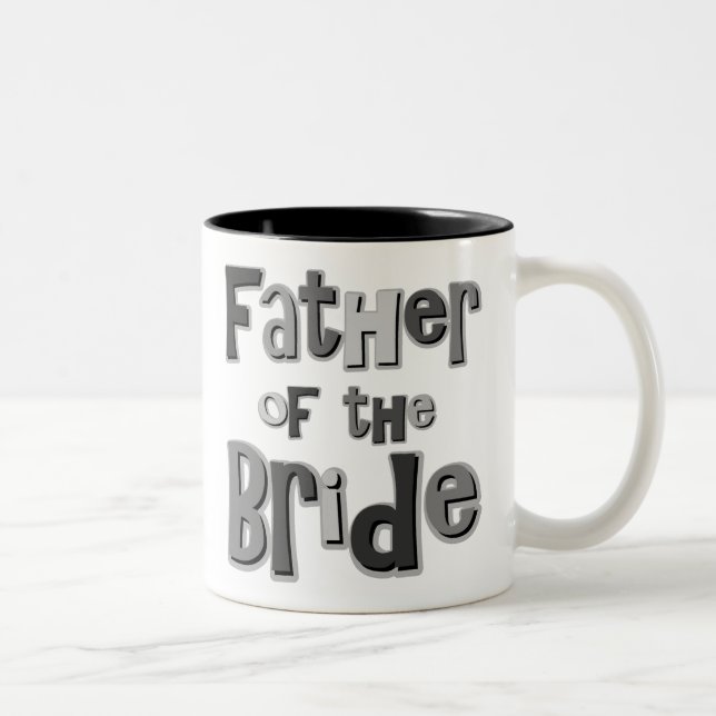 Father of the Bride Gray Two-Tone Coffee Mug (Right)