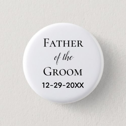 Father of the Bride Groom Wedding  Button