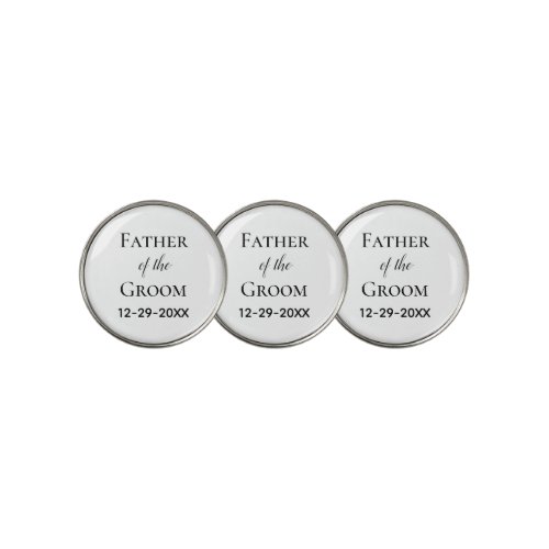 Father of the Bride Groom Wedding   Golf Ball Marker