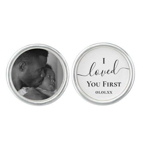 Father of the Bride I loved you First Custom Photo Cufflinks