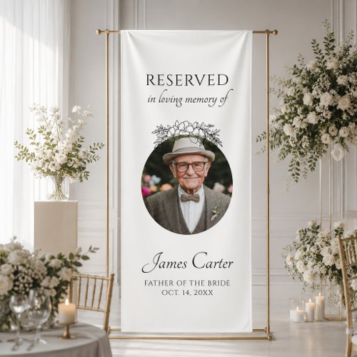 Father Of The Bride In Loving Memory Wedding Banner