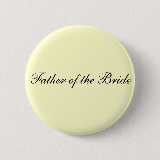 Father of the Bride Ivory Button (Front)