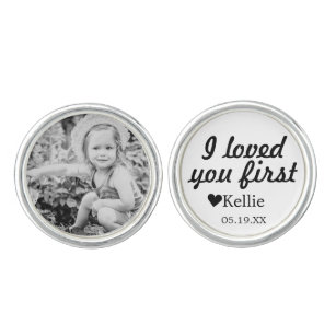 Father of the Bride Loved You First Custom Photo Cufflinks