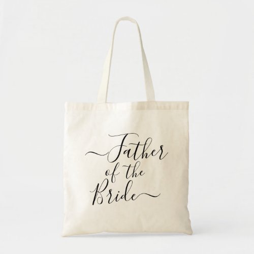 Father of the Bride modern script wedding party Tote Bag