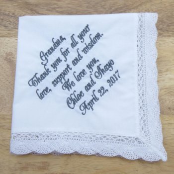 Father Of The Bride Monogrammed Handkerchief by EllaWinston at Zazzle