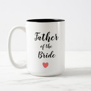 Father of the bride mug White and black