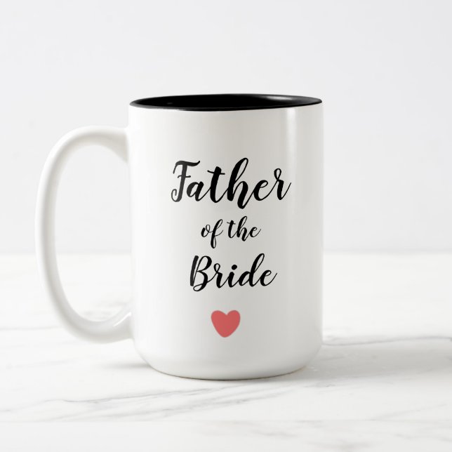 Father of the bride mug White and black (Left)