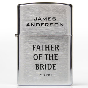 Father of the bride personalized zippo lighter