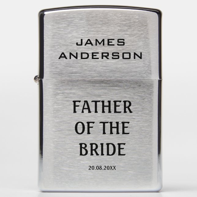 Father of the bride personalized zippo lighter (Front)