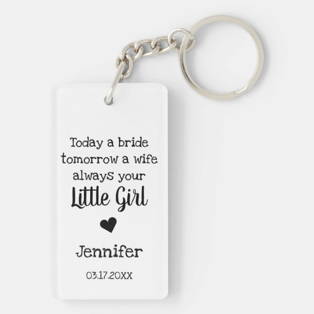 Father of the Bride Photo Keychain (Back)