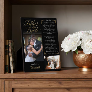 Father of the Bride Photos Wedding Memory Keepsake Plaque