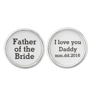 Father of the Bride Present Wedding Gift Cufflinks