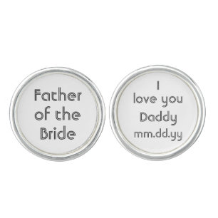 Father of the Bride Present Wedding Gift Cufflinks
