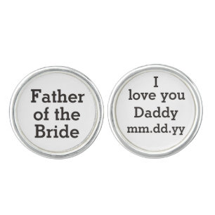 Father of the Bride Present Wedding Gift Cufflinks