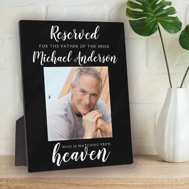Father of the Bride Reserved Heaven Photo Plaque (Creator Uploaded)