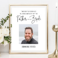 Father of the Bride Reserved Seat Wedding Memorial