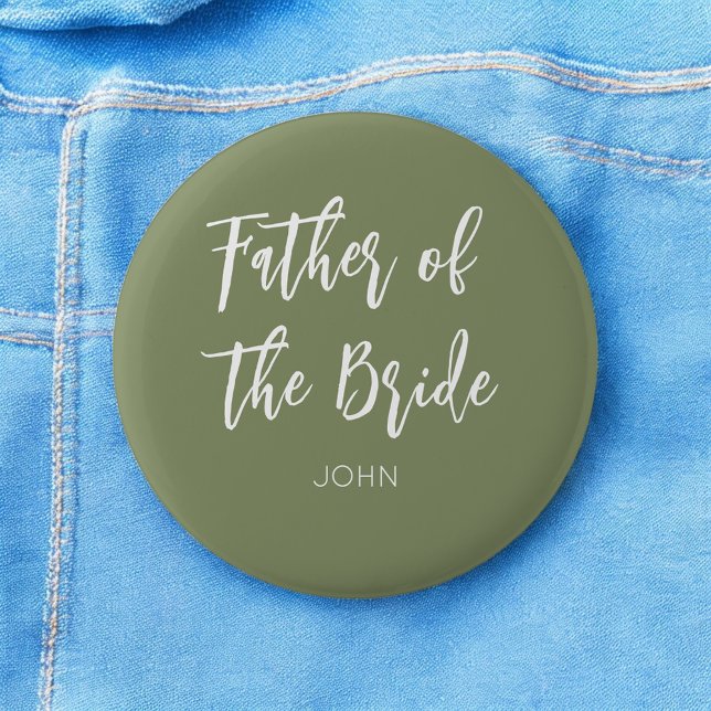 Father of the Bride Sage Green White  Button (Creator Uploaded)