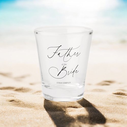 Father Of the Bride Script Shot Glass