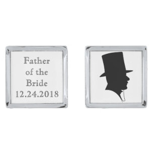 Father of the Bride Silver Cufflinks