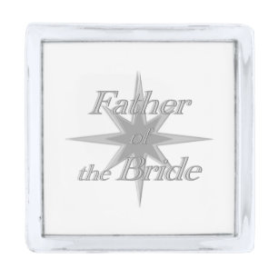 Father of the Bride Silver Finish Lapel Pin