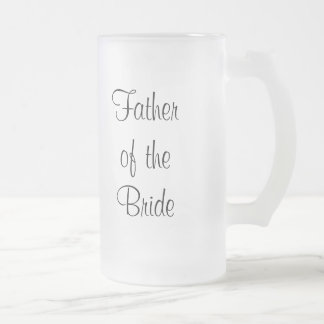 Father of the Bride Thank You Tankard Frosted Glass Beer Mug